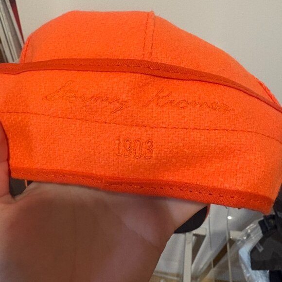 The Original Stormy Kromer Cap Orange - Wool Exterior - Size 7 1/2 - Picture 5 of 5
